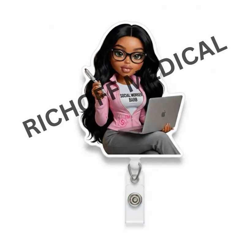 Rich Off Medical | Social Worker Med Barb Badge Reel