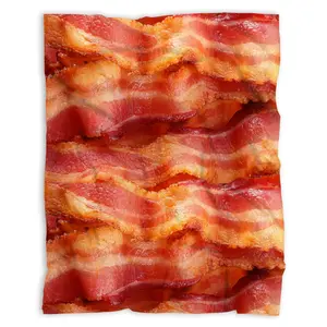 Food Bacon Lightweight Super Soft Cozy Throw blAnket Warm and Lightweight Soft Flannel blAnkets 40×30 XSmall