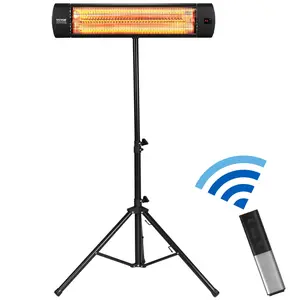 VEVOR Infrared Heater, 1500W Electric Space Heater with Remote Control, LED Screen w/ 3 Speeds Timer, Outdoor/Outdoor for Patio, Porch, Dining Room, Studio