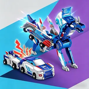 Two-In-One Transforming Dinosaur Car, Magnetic Collision Fusion Dragon Unicorn, Stem Creative Toy, Perfect Gift for Kids