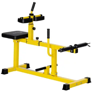 Soozier Seated Calf Raise Machine, Adjustable Calf Machine Leg Extension, for Home Gym, Waist, Arm Training