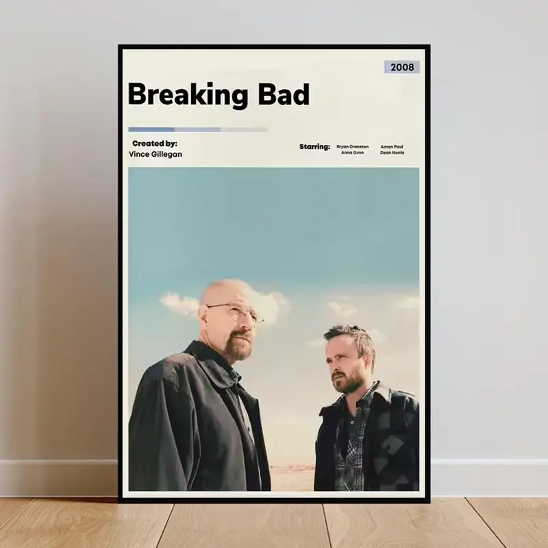 Heisenberg - Breaking Bad Poster retrò in metallo con scritta in