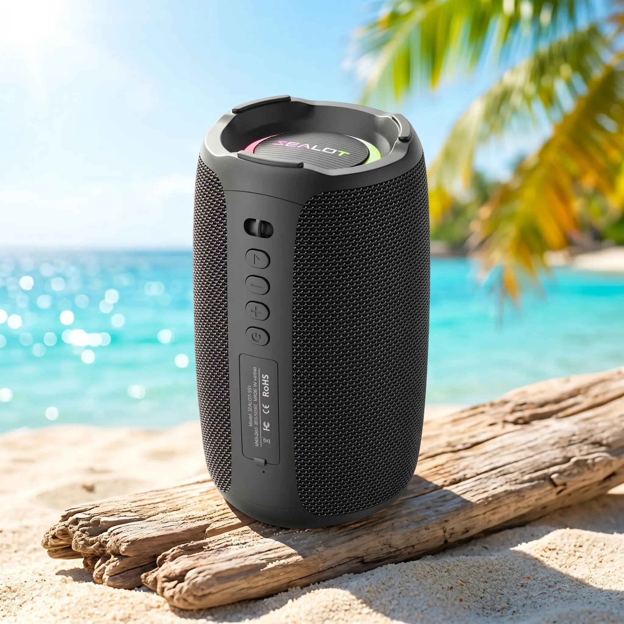 【ZEALOTs】Maximum power 20W high‑power wireless speaker designed for portable outdoor use. It features dual speakers, a built‑in 3600mAh battery, vibrant RGB lighting, and supports SD/USB/AUX inputs as well as dual‑speaker pairing