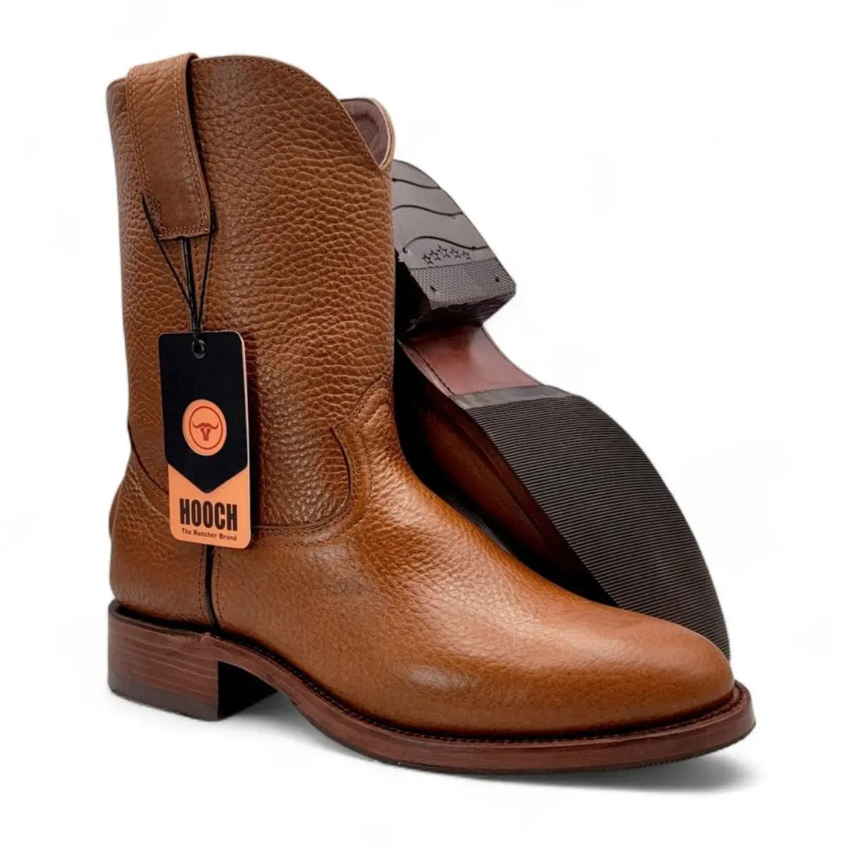 🤠🔥 Hooch Boots Honey Roper Boots | Handmade Genuine Leather Western Style 🤎👢