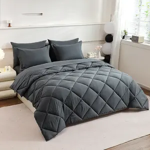 reversible 5 Pcs/7 Pcs Twin Full Queen King Comforter Pillowcase Flat Sheet Fitted Sheet Bedding Sets