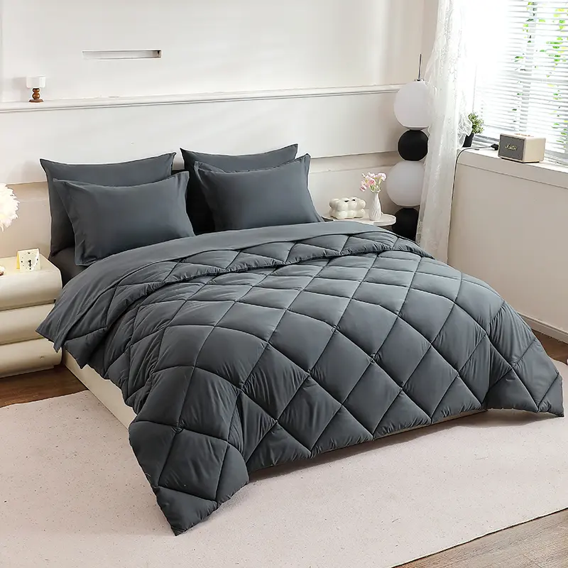 reversible 5 Pcs/7 Pcs Twin Full Queen King Comforter Pillowcase Flat Sheet Fitted Sheet Bedding Sets