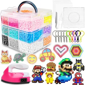 12000 5mm Fuse Beads Kit Iron Set - Toys for Kids Crafts for Girls Ages 8-12, Arts and Crafts for Kids Ages 6-8, Birthday Gifts for Girls Boys Age 5 to 12 Year Old