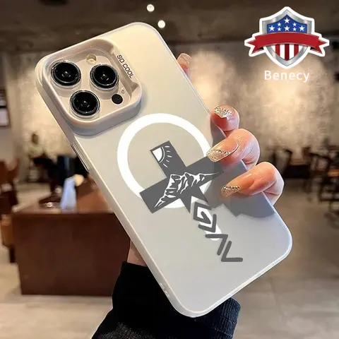 Military-Grade Shockproof Protective Cellphone Cover for iPhone 14/15/16 Pro Max, 13/12/11/XR/XS Plus Handheld Devices, Polycarbonate Casing, Fashionable Cross Pattern, Anti-Scratch, Slim Durable Magnetic Matte Secure Grip Accessory