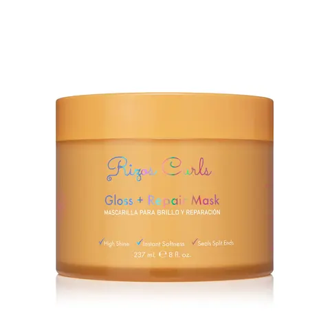 Rizos Curls Gloss + Repair Mask for sealing split ends, reducing frizz and instant gloss