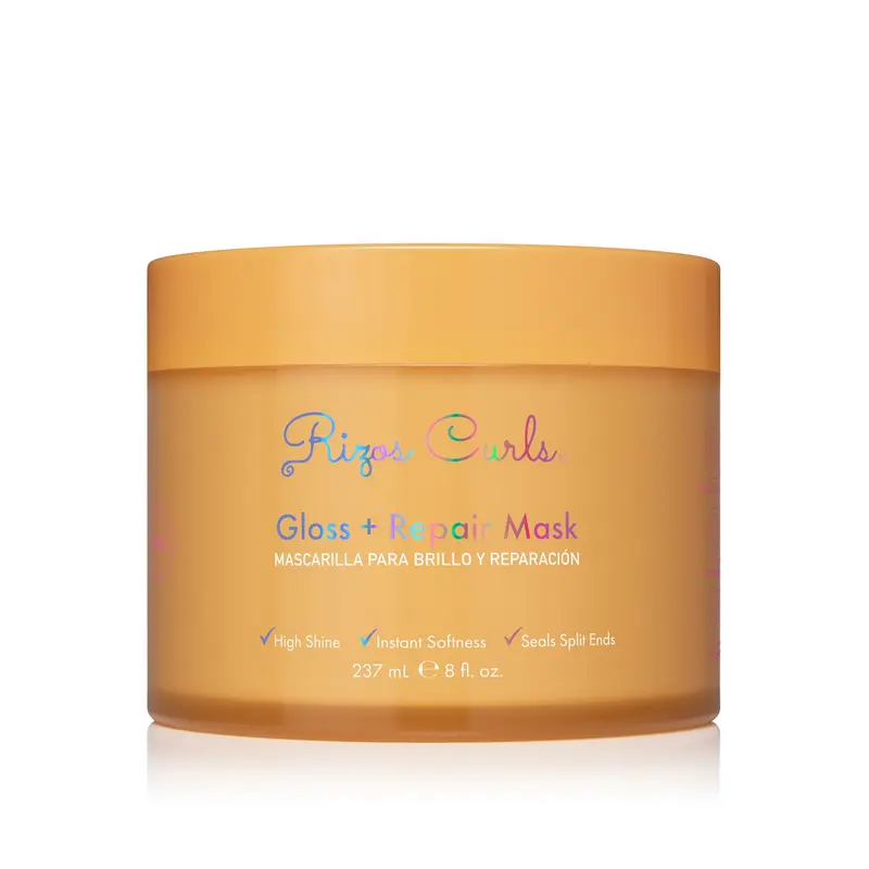 Rizos Curls Gloss + Repair Mask for sealing split ends, reducing frizz and instant gloss