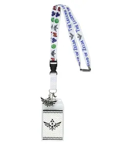 The Legend of Zelda Master Sword Breakaway Lanyard ID Badge Holder with 2" Rubber Charm