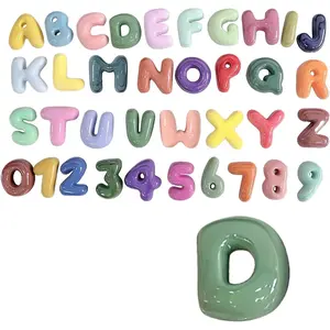White 4 inch gypsum letter D wall decor single alphabet digit for home decor party name sign birthday gift for boys or girls