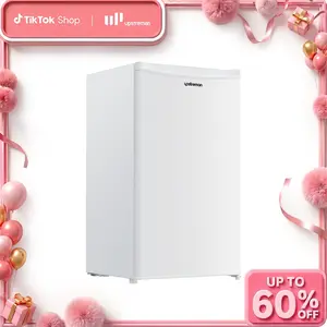Upstreman mini fridges 3.2 Cu.Ft with Freezer Compact Single-Door Fridge for Dorm Office Bedroom BR321 Adjustable Temp Thermostat Quiet Operation 3 Shelves Crisper Drawer white fridge brands Small pantry drink fridge skincare fridge refrigerator tiktoksho