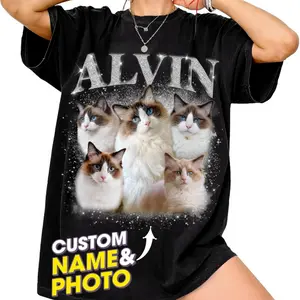 Mit & Mi Custom Youth T-Shirt, Sweatshirt and Hoodie  Personalized Girlfriend/Boyfriend Face Shirt with Photo  Perfect Gift for Him or Her  Pet Lovers