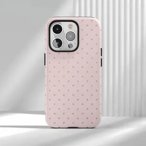 [Trending]Pink Polka Dot Phone Case, Y2K Style, Autumn Aesthetic Compatible For IPhone 17 16 15 14 13 12 Air Pro Max  Samsung S25 S24 S22 Ultra
