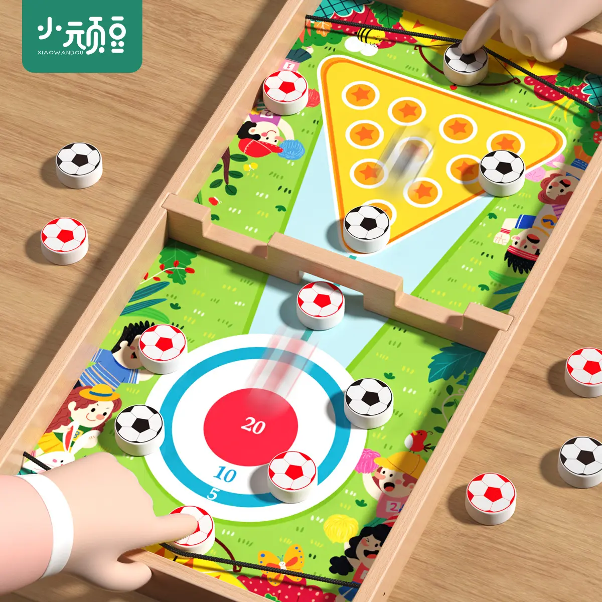 Ejection Chess Desktop Wooden Two-Player Battle Parent-Child Interactive Toy Children's Educational Board Game