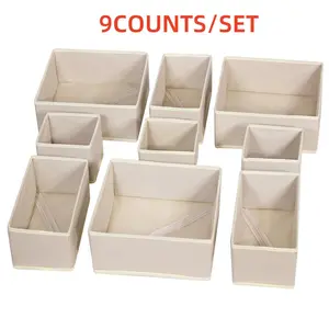 Foldable Multi-Functional Fabric Storage Box Set, Closet Organizer, Durable Storage Organizer, Drawer Divider, Tool Storage, Clothing Classification, Space Saving, Closet Organizer System