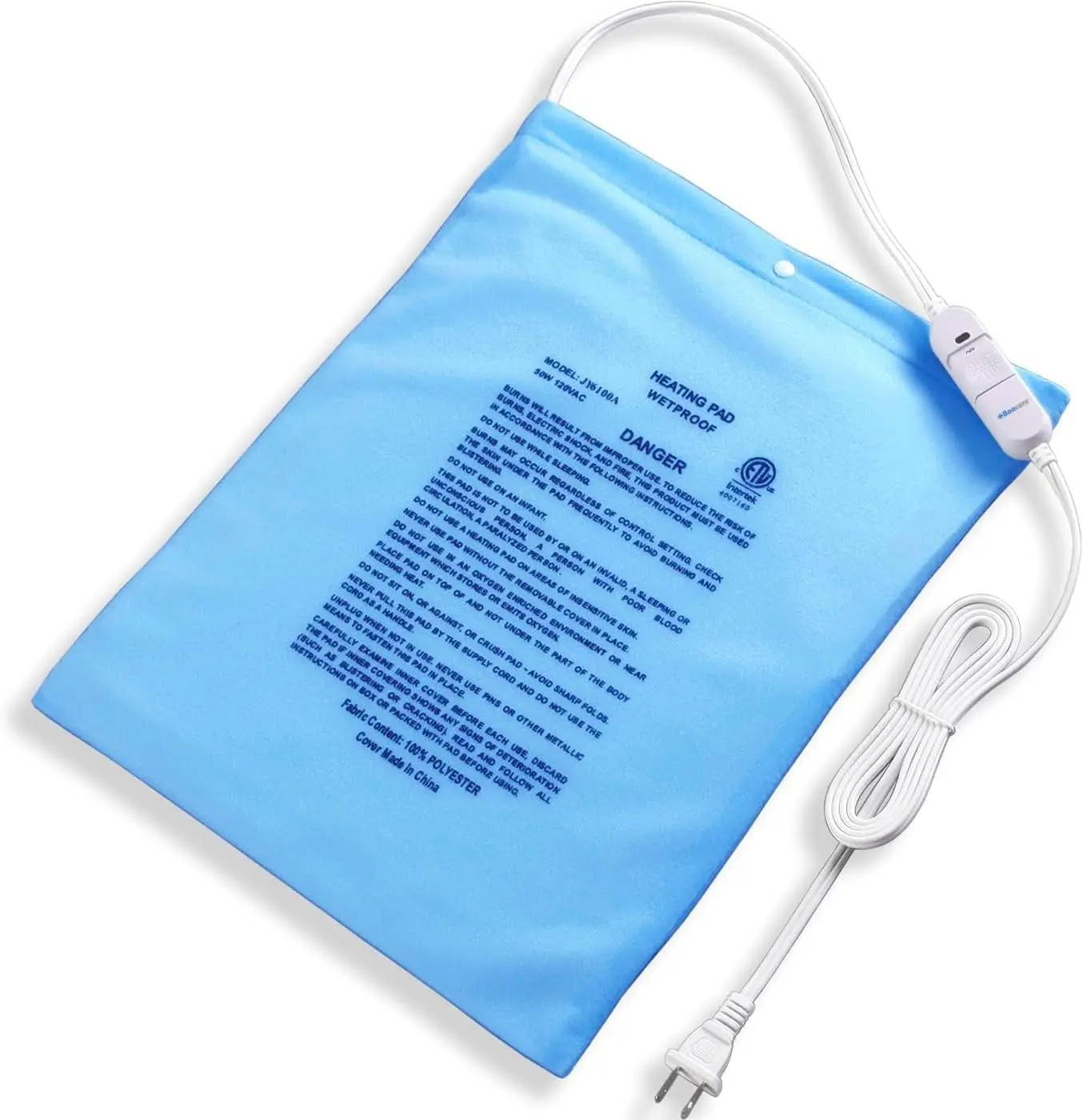 ® Stay-On Small Vinyl Electric Heating Pad for Neck and Shoulders and Back without Auto-Off, Low & High Heat Levels, Waterproof Hot Heat Pad with Washable Cover (11.5"X13.5", 1-Pack)