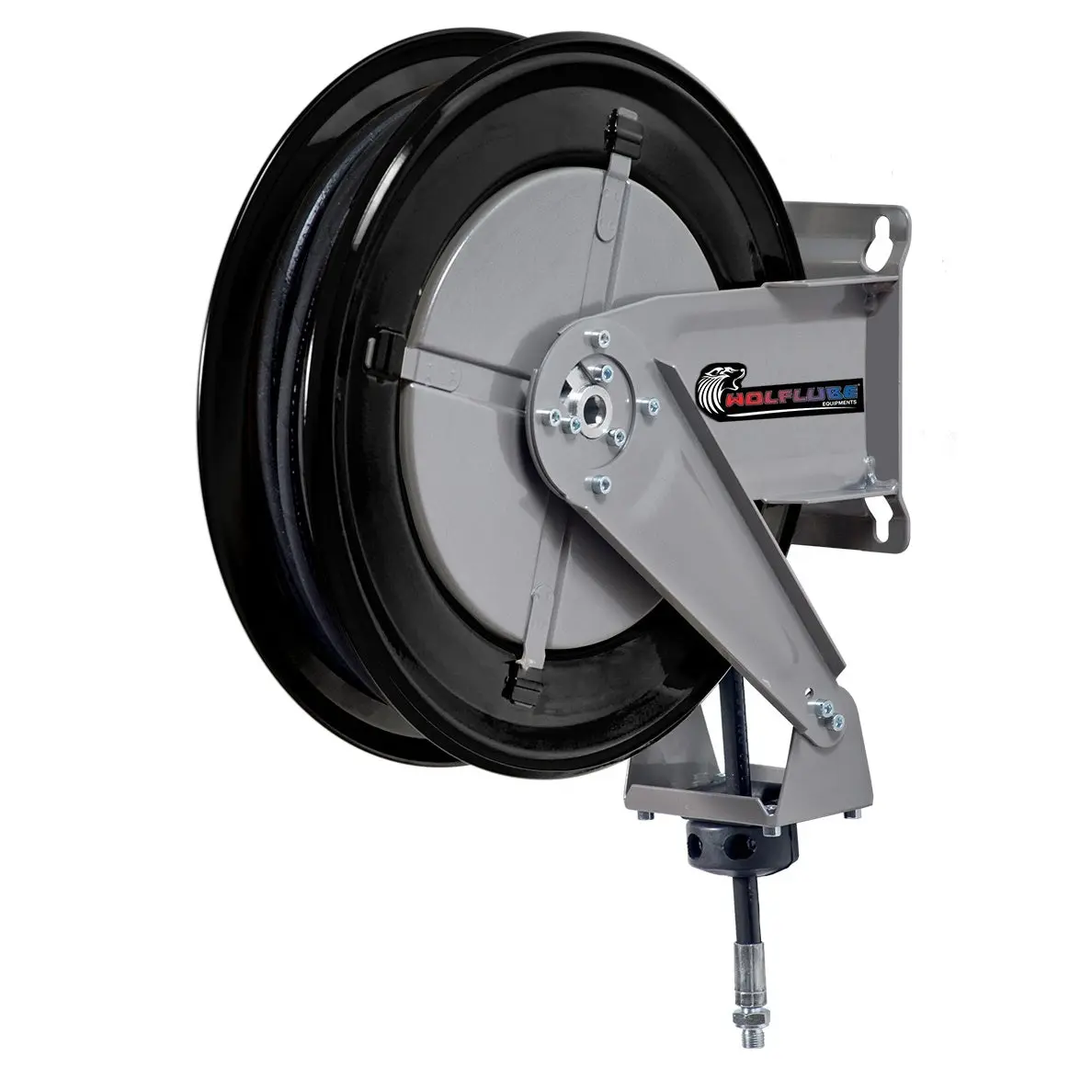 Wolflube Automatic Hose Reel for Grease - 1/4in - 30 ft Hose