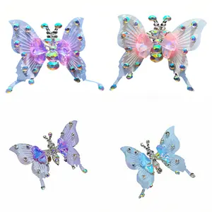 4Pcs Flying butterfly decor Car accessoy Home decor Wall sticker Pink butterflies Moving butterfly Purple car accessories Room decor Car ornament Car charm Car jewelry Butterfly jewelry for women Girls bedroom Decor pink room decor