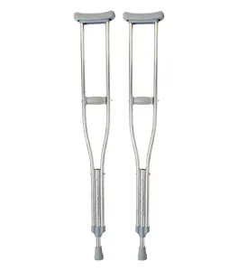 SNUG360 Stainless Steel Underarm Walking Crutches - Healthcare Equipment, Adjustable, Lightweight, 250 lbs Weight Capacity, Comfortable Foam Pads, Push-Button Adjustment, Non-Skid Tips, USA-Designed