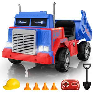 LIGIANT OP60 24V Ride On Dump Truck for Kids, 4WD/2WD 2×200W Motor, Electric Dump Bed & Shovel, Perfect Holiday Gift for Little Builders