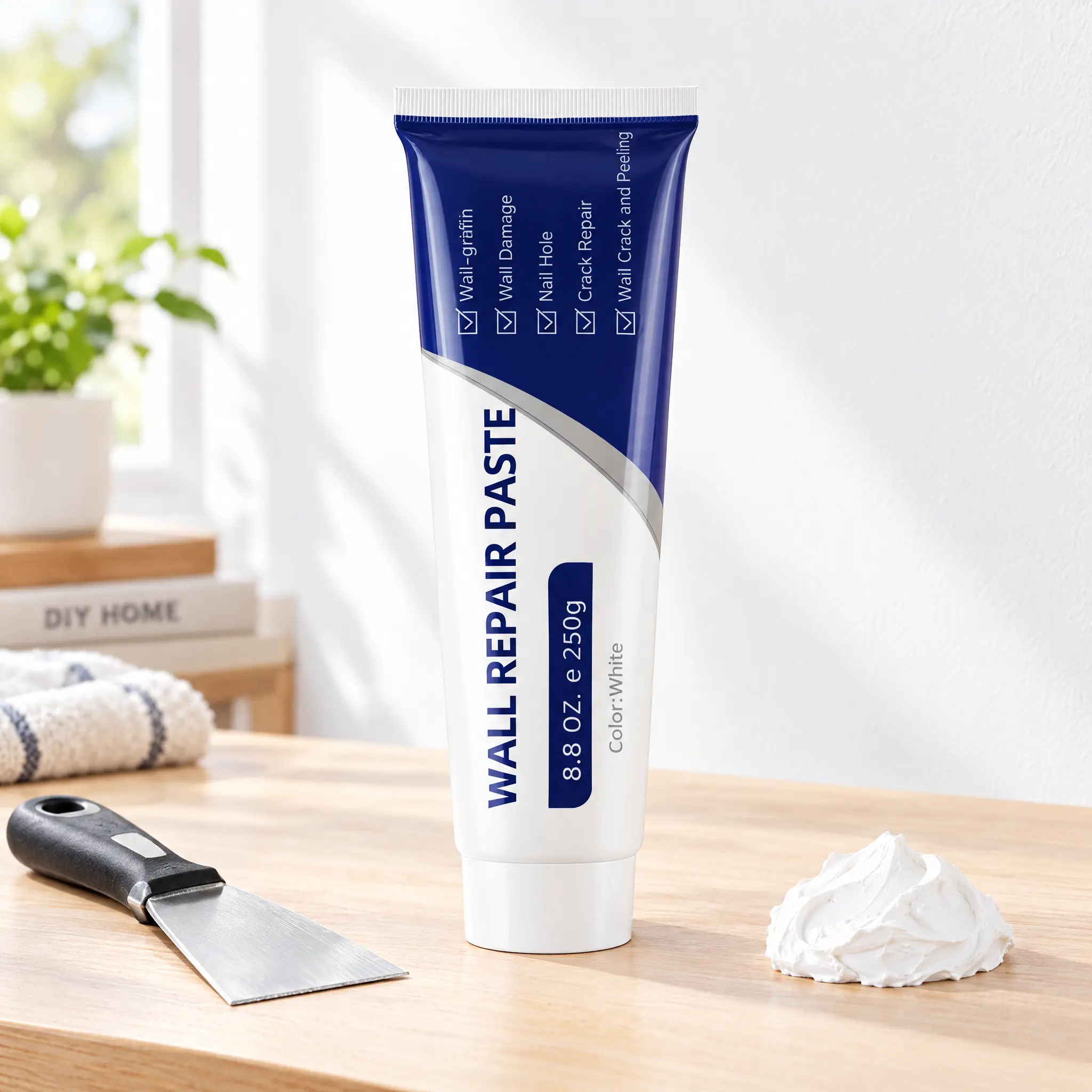 Wall Repair Paste, Drywall Repair Cream for Nail Holes, Cracks, Peeling Walls & Surface Damage