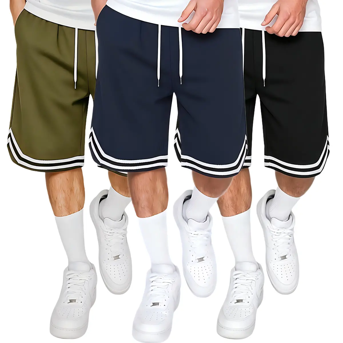 Military Green + Dark Blue + Black