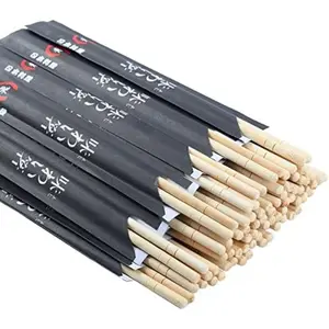 Disposable Chopsticks Pack of 100 Pair, 9" Japanese Style Sleeved Sushi Chopsticks