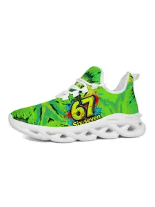 Exclusive Graffiti Style Sneakers, Unique Printed Fashion Footwear, Sports Shoes, Vibrant Color Art Design, Ideal for Urban Street and Skatewear