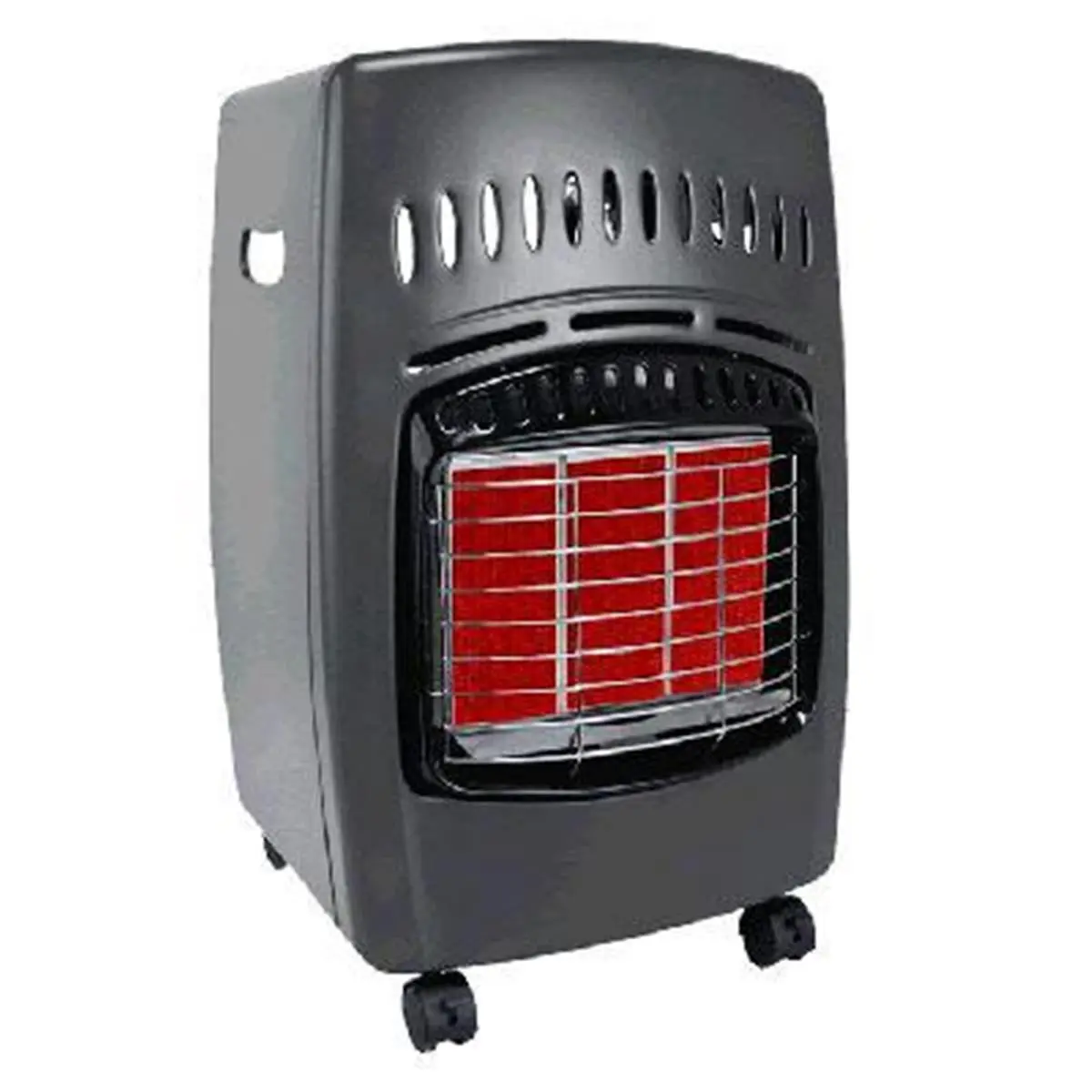 World Marketing GCH480 CG Propane Cabinet Heater - 18,000 BTU Adjustable Heater with Auto Shut-Off, Piezo Ignition, Built-In Hose, 20 lb. Tank Compatibility, Pressure Regulator, Operates Up to 60 Hours
