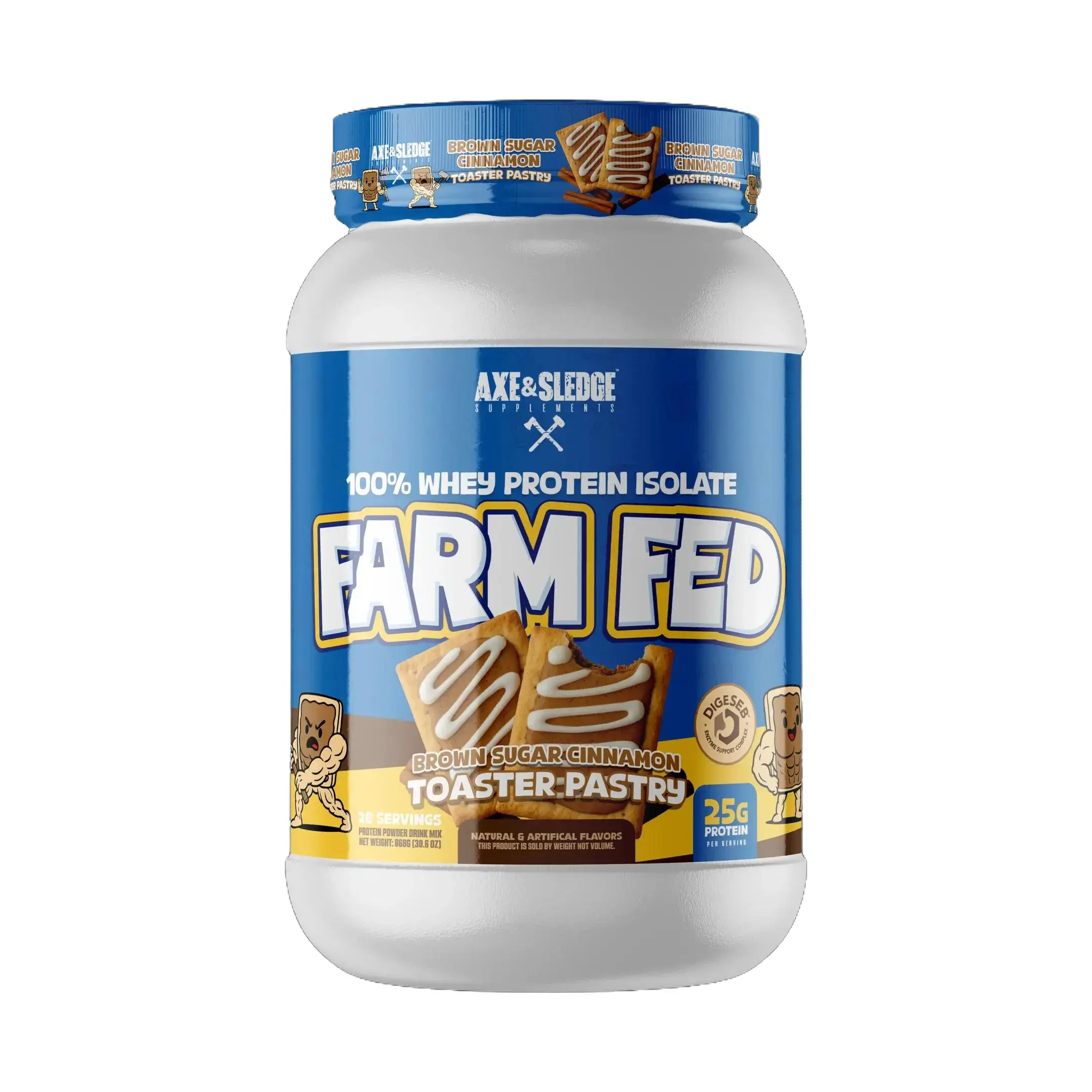 AXE & SLEDGE FARM FED — Grass-Fed 100% Whey Protein Isolate, 25g,summerwins