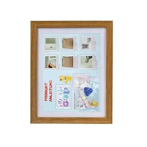 Wooden Photo Frame for Kids 1 Piece Open Front Design Wall Mount or Tabletop Home Decor Accessory Display Stand for Living Room Bedroom Gift