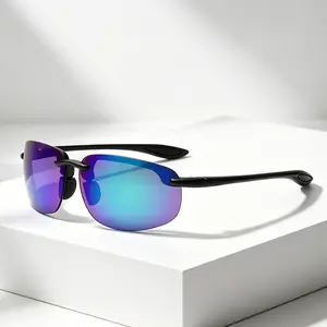 Sports Sunglasses for Men Women UV400 Blocking Anti Glare Rimless Shades for Outdoor Cycling Fishing Running Driving Hiking Daily Wear Unisex