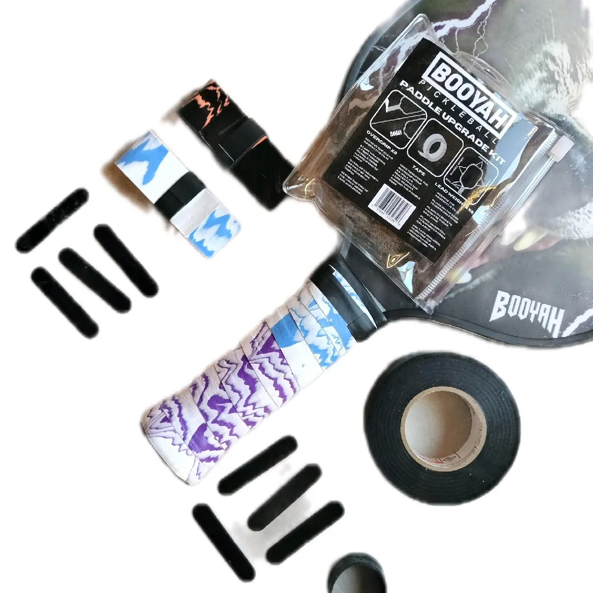 Pickleball paddle upgrade kit, grips, weights, paddle tuning