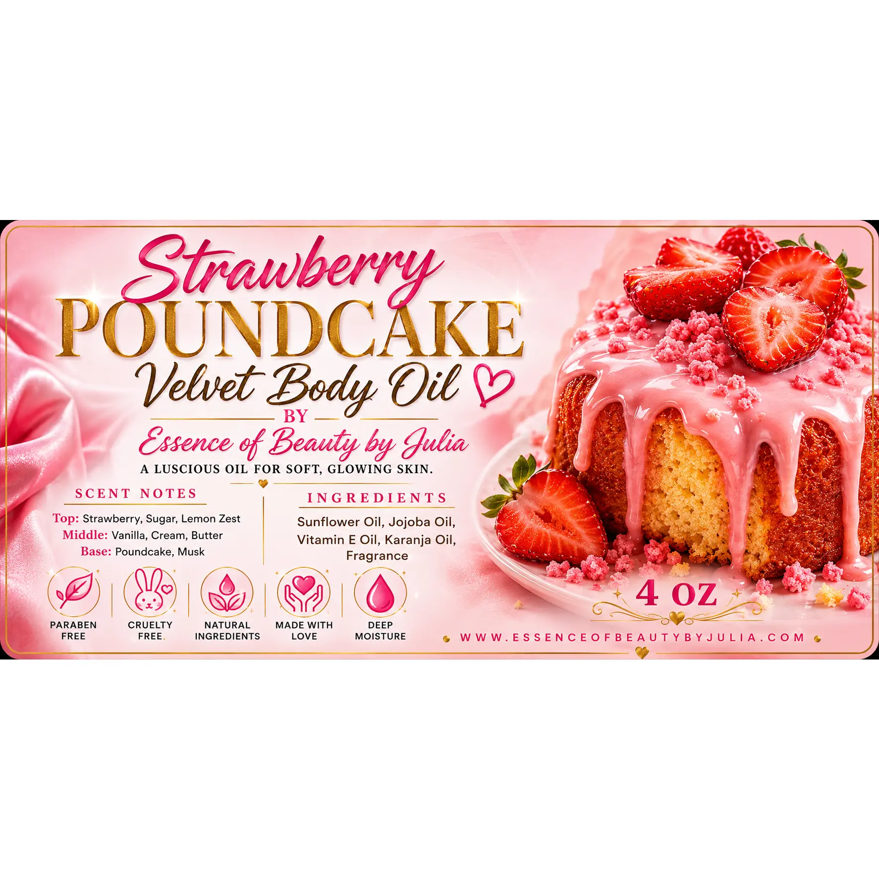 Strawberry Poundcake Body Oil