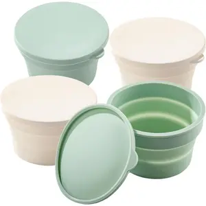 Mix Pizza Dough Box with Lid Multipurpose Foldable Non-Stick Silicone Bread Pizza Toast Fermentat Box Kitchen Baking Tools