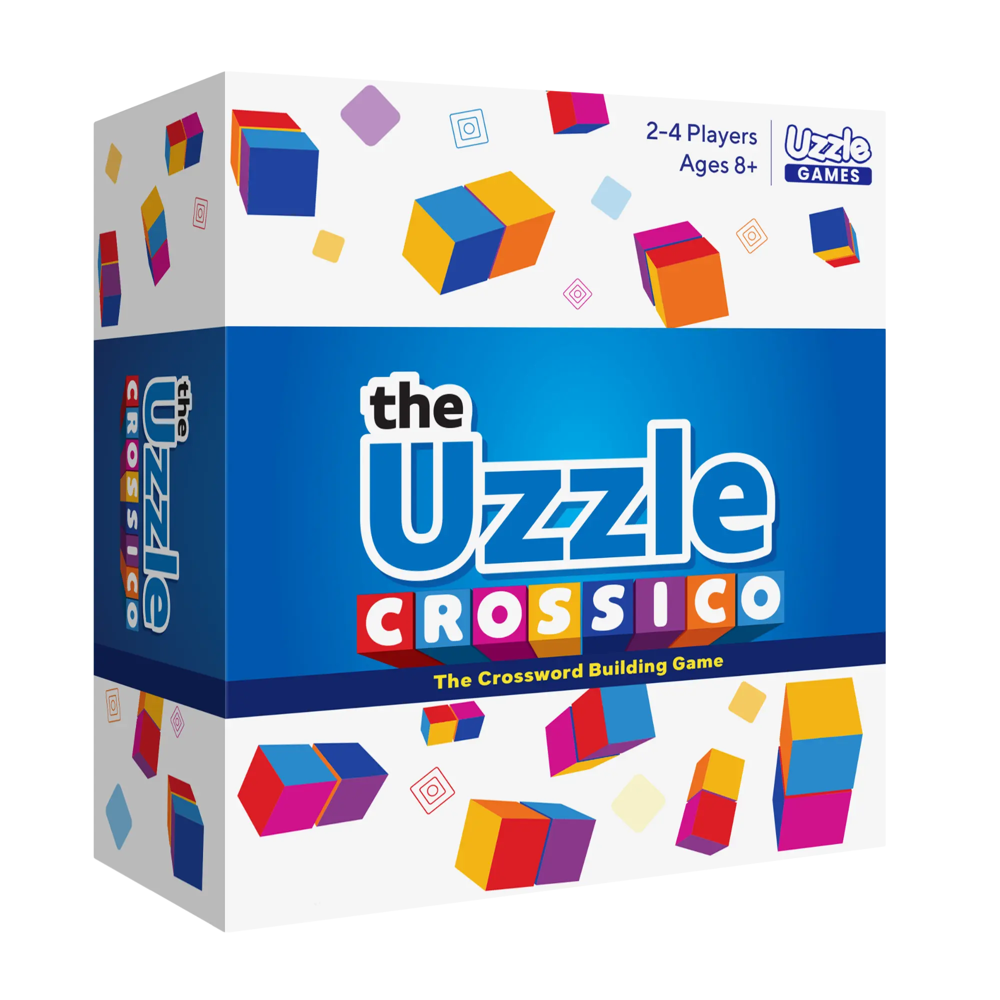 The Uzzle Games Crossico – Crossword Building Word Game for Kids & Family | Ages 8+ | Fast-Paced Word Puzzle Game