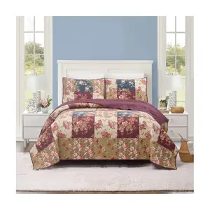 Germaine Floral 3-Piece Full/Queen Quilt Set