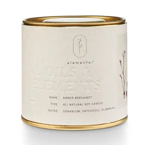Illume Amber Bergamot Natural Tin Candle