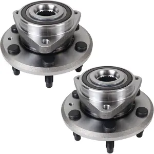 Pair 513277   Wheel Bearing and Hub Assembly Front/Rear Compatible with 08-17 Buick Enclave, 09-17 Chevy Traverse, 07-16 GMC Acadia, 07-10 Saturn Outlook 6 Lugs w/