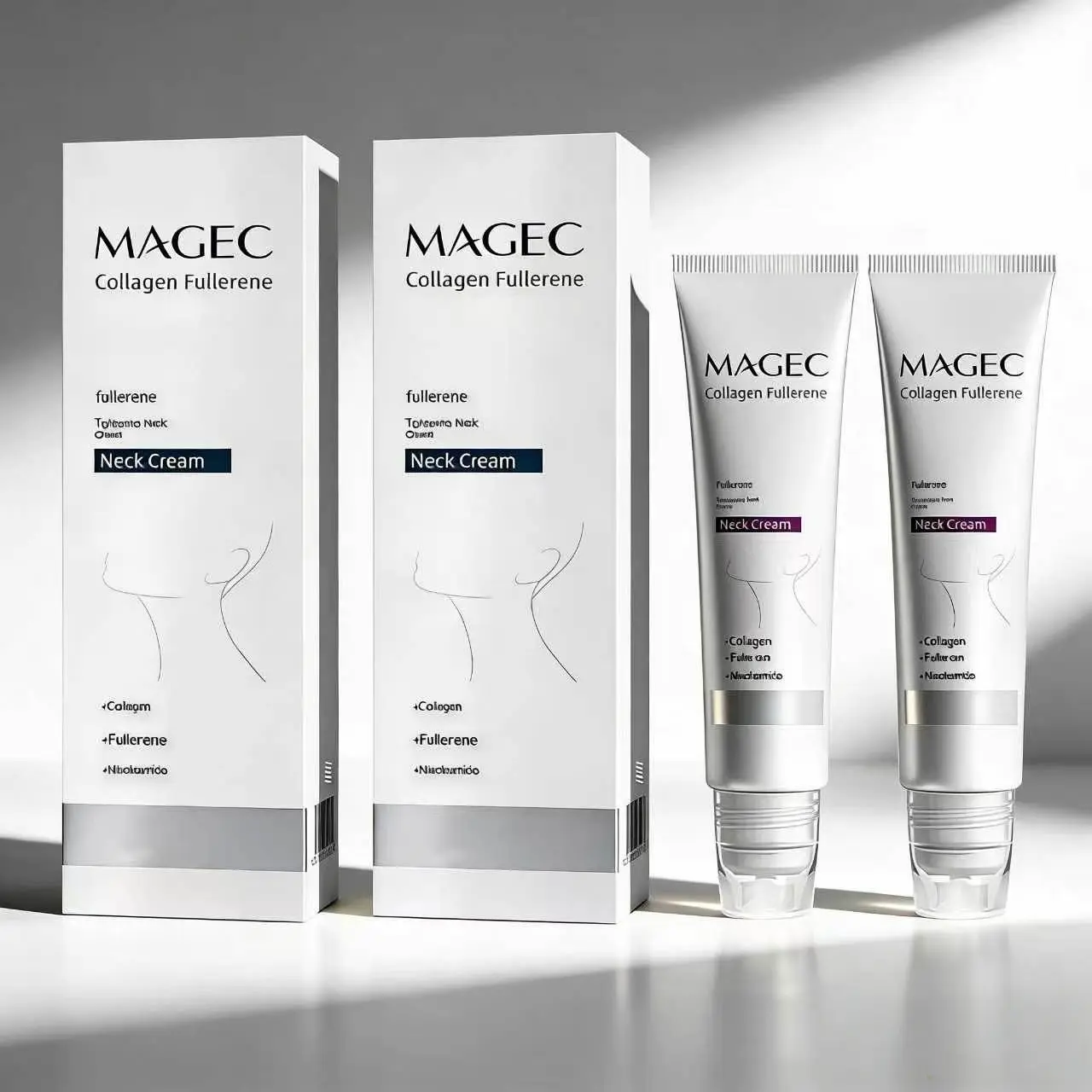 Tighten and Lift Firming Neck Cream For Crepey Skin,Collagen Neck Cream With Five Rollers,Reduces Wrinkles and Double Chin,Relieves Edema,with Hyaluronic Acid,VitaminC+E SENSIOHOME.