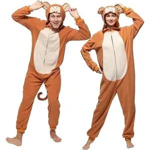 Sincere Party Monkey,Dalmatian,Snowman,GID Skeleton for Adults,Animal Oneise Pajamas Outfit for Unisex Men and Women