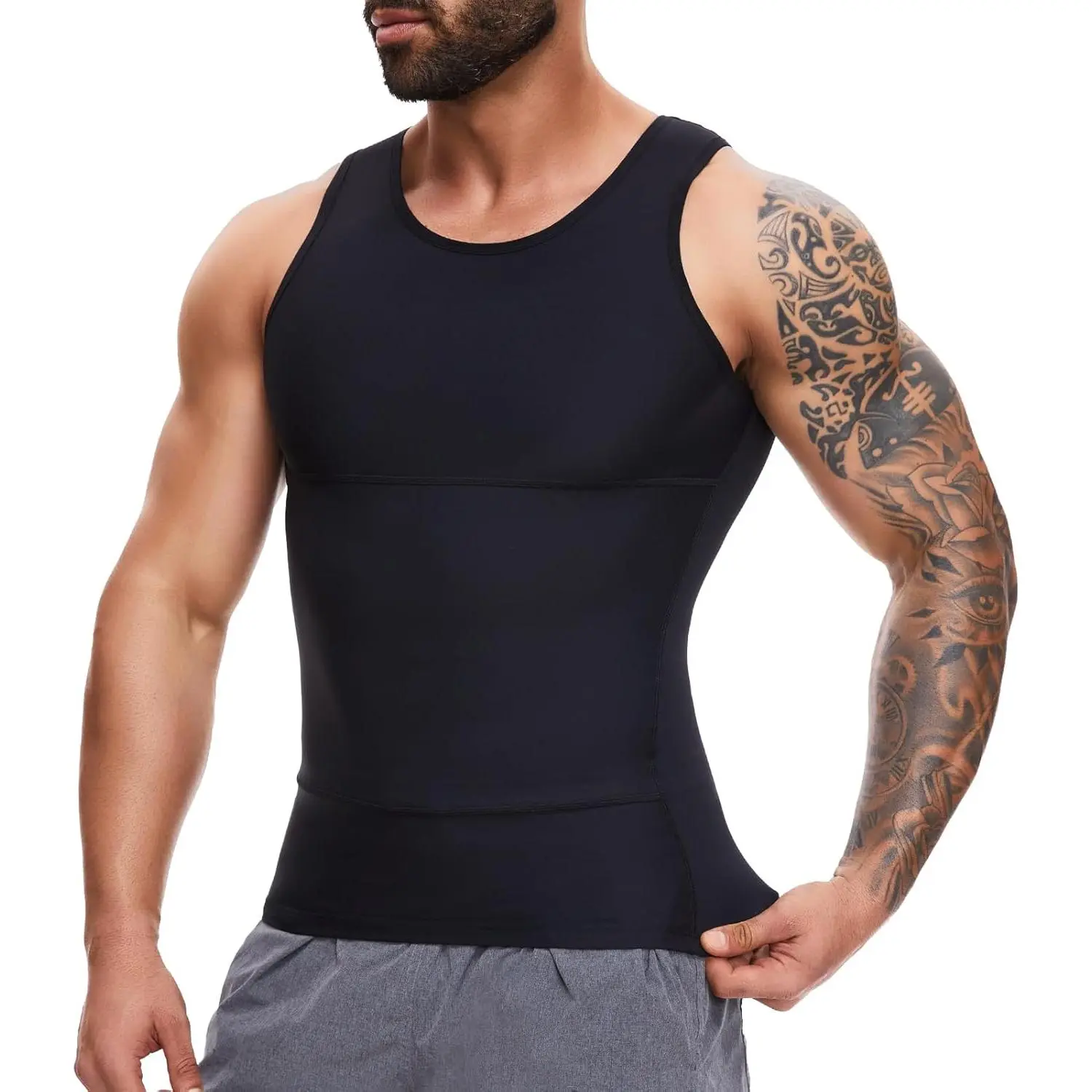 Compression Shirts for Men Tummy Control Undershirt Gynomastica Slimming Vest Waist Trainer Tank Top Shapewear Fathersdaygift