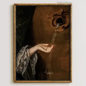 Altered Vintage Art Print, Baroque Inspired Portrait, Eclectic Wall Art, Eclectic Decor, 5 Size, 8x12 to 27x40 inch, Unframed, Room Decor