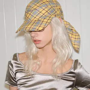 New cap strap spring and summer visor fashionable headscarf hat travel with photo men and women