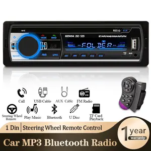 Bileeko 1din Car Bluetooth-compatible Mp3 Player, Single Din Car Radio with Remote Control, Universal Car Audio System, Supports Phone Charging