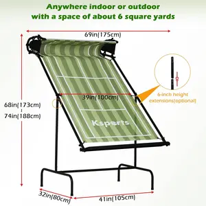 Ksports Tennis Rebounder Net – Multi Racket Sports Trainer for Tennis, Pickleball, Padel, Squash & Racquetball – Quick Assembly, Portable with Carry Bag