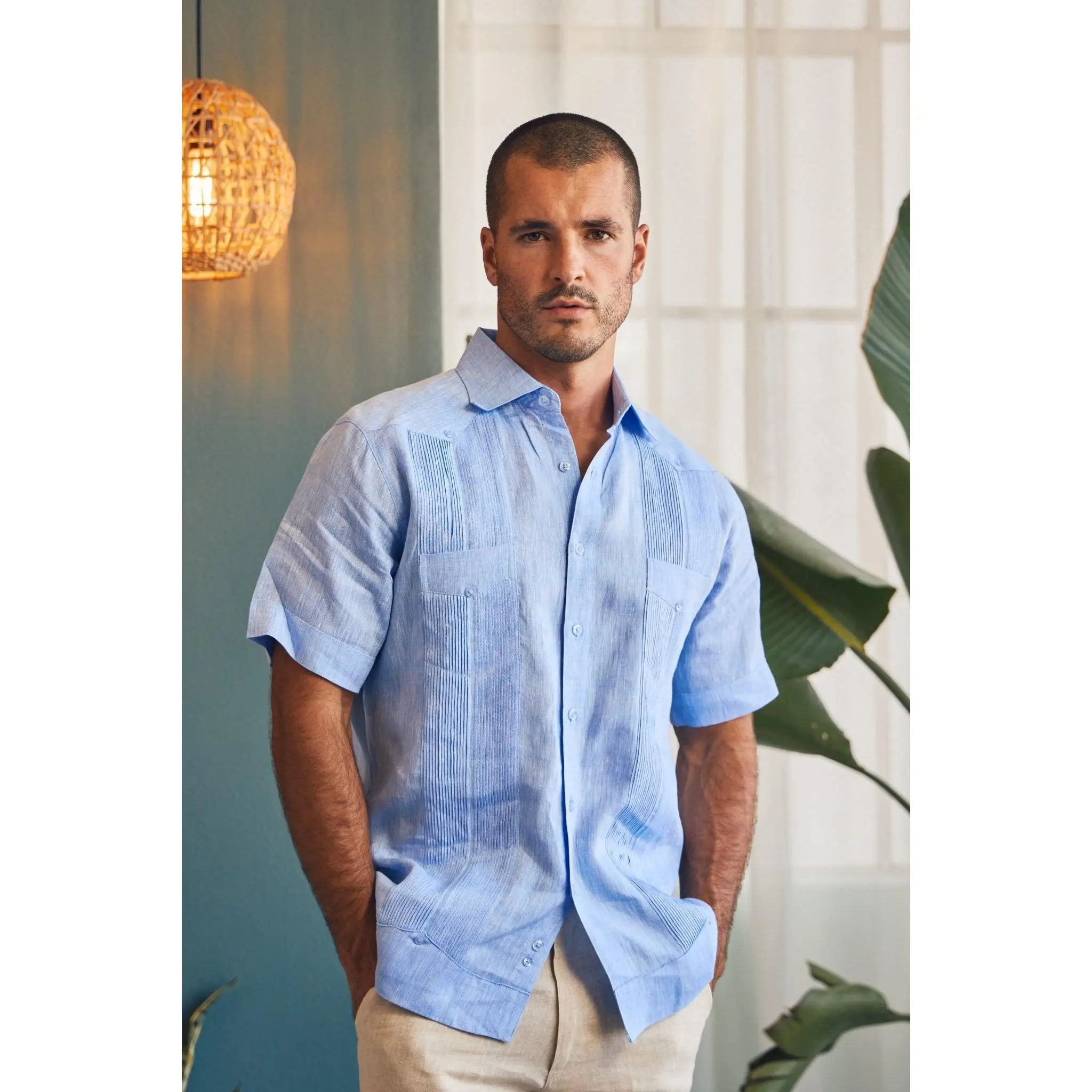 Classic Two Pocket Guayabera Short Sleeve
