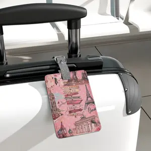 Paris Landmarks luggage tag | Eiffel Tower travel ID tag